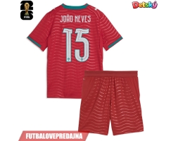 Lacne Dětský Futbalové dres Portugalsko Joao Neves #15 MS 2026 Krátky Rukáv - Domáci (+ trenírky)